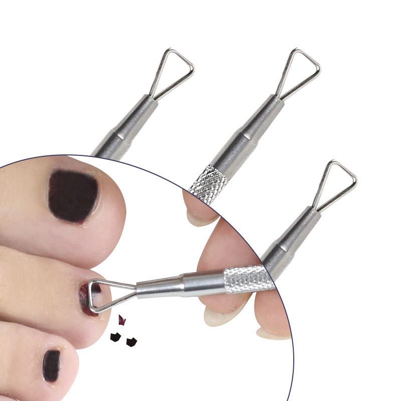 Double-ended Stainless Steel Cuticle Pusher And Nail Polish Tool_voghion.com