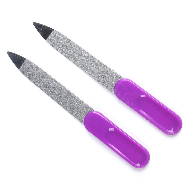 Lime à ongles double face en acier inoxydable (lot de 2) - Outil de manucure et pédicure_voghion.com