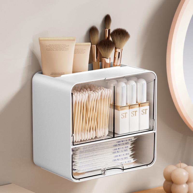 Organizer da parete per bagno per dischetti e accessori trucco_voghion.com