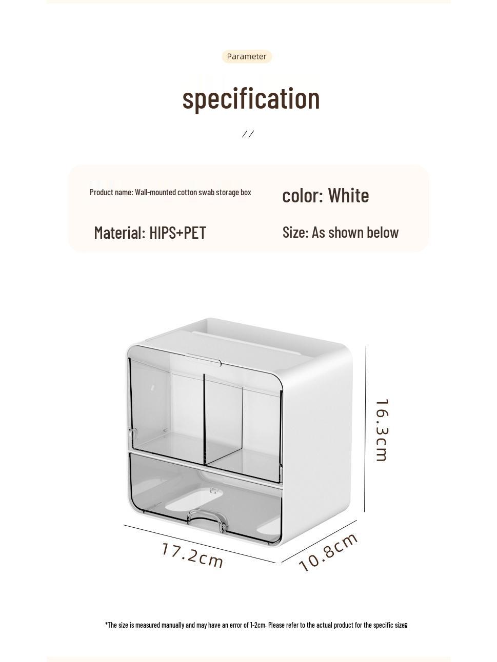 Organizer da parete per bagno per dischetti e accessori trucco_voghion.com