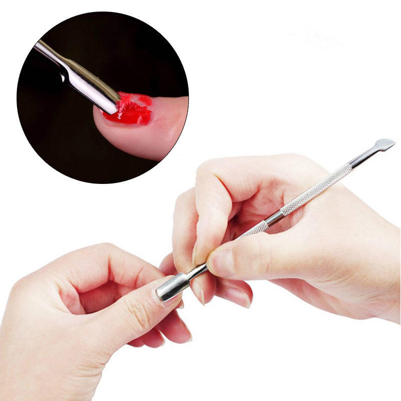 Repousse-cuticules double embout en acier inoxydable pour manucure_voghion.com