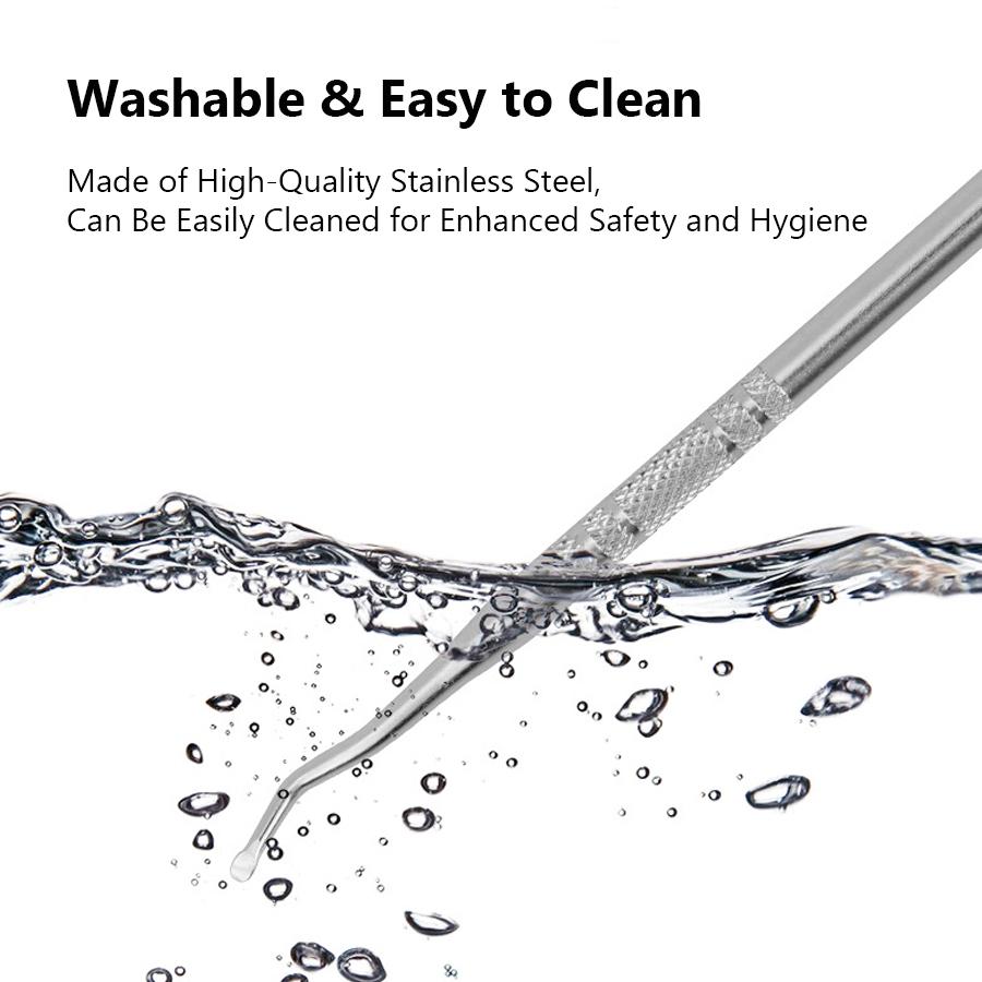 3Pcs Ingrown Toenail Correction Tool Set, Stainless Steel Double-Ended Nail Files, Paronychia Care, Foot Cleaning Tools_voghion.com