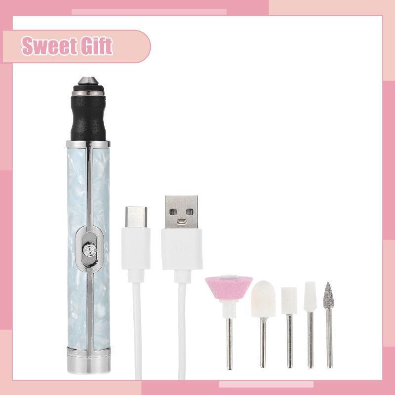 Electric Nail Drill Kit Portable Rechargeable Manicure Set_voghion.com