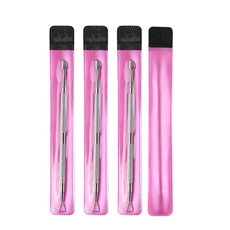 Stainless Steel Double-Ended Nail Polish Remover & Cuticle Pusher Manicure Tool_voghion.com