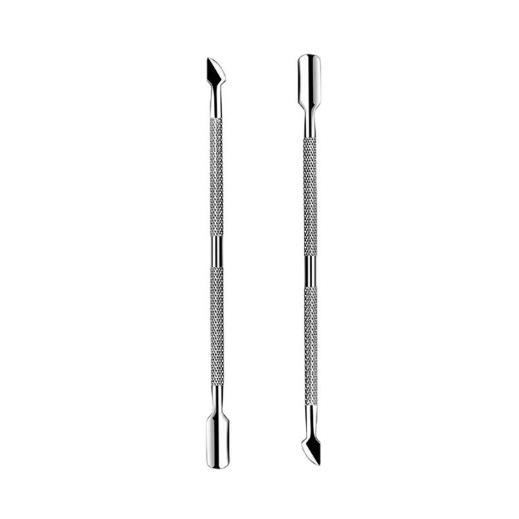 Repousse-cuticules double embout en acier inoxydable pour pédicure, manucure et nail art (outil unisexe)_voghion.com