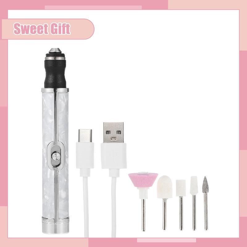 Electric Nail Drill Kit Portable Rechargeable Manicure Set_voghion.com