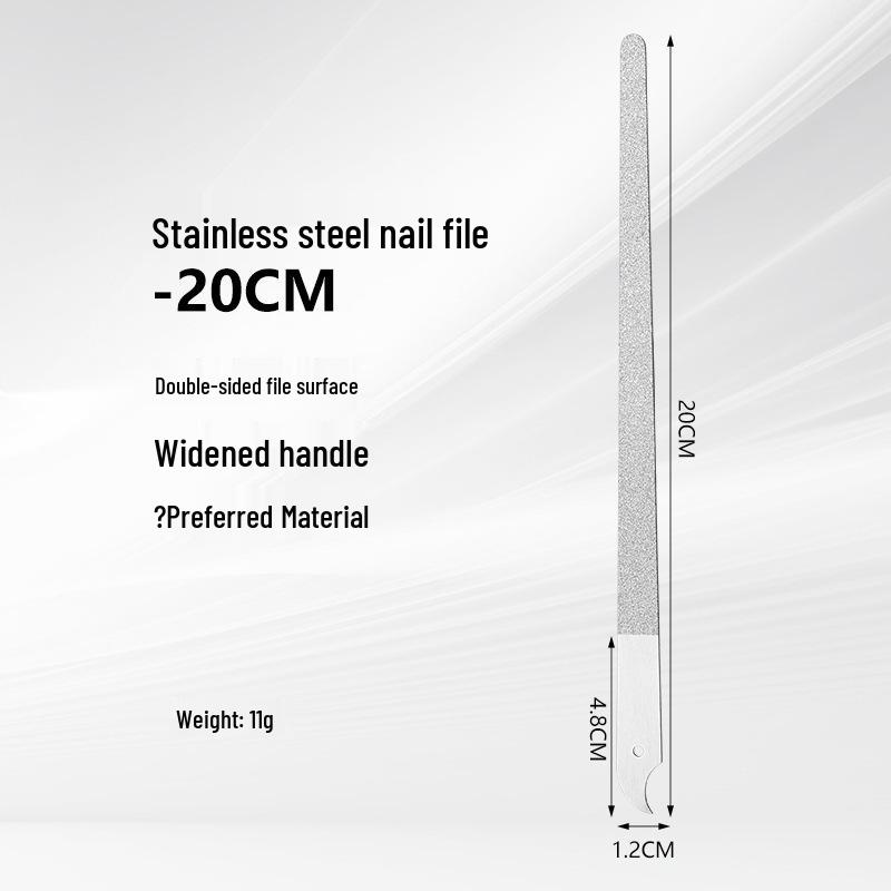 Double-Sided Stainless Steel Nail File For Manicure & Pedicure_voghion.com