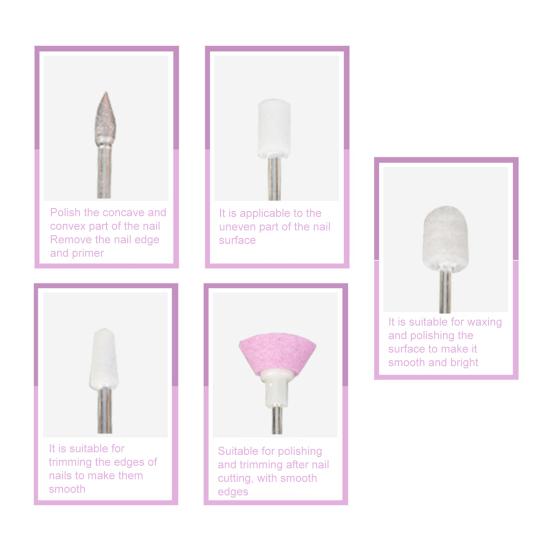 1 Set Electric Nail File High Speed Labor-saving Long Lasting Excellent Handheld Grinder With Drill Bits For Salon_voghion.com