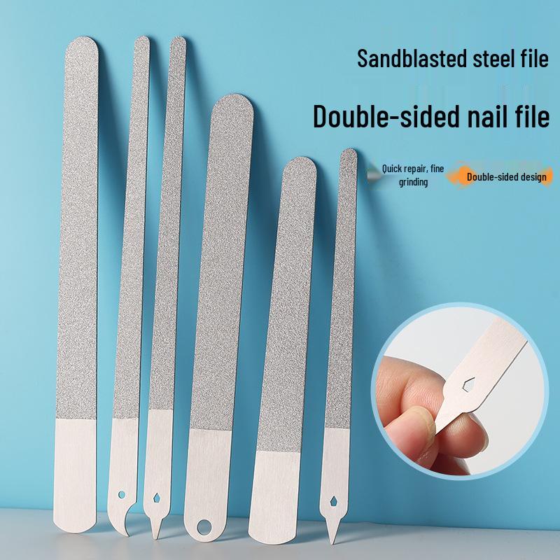 Double-Sided Stainless Steel Nail File For Manicure & Pedicure_voghion.com