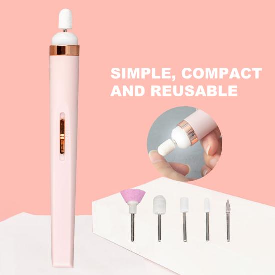 1 Set Electric Nail File High Speed Labor-saving Long Lasting Excellent Handheld Grinder With Drill Bits For Salon_voghion.com