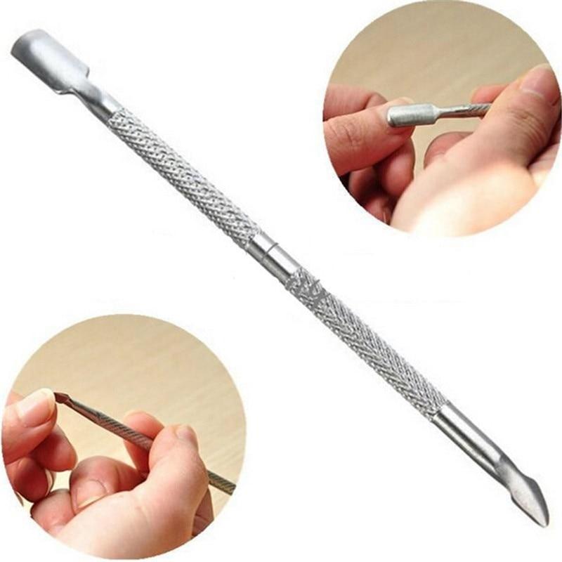 Repousse-cuticules double embout en acier inoxydable pour manucure_voghion.com